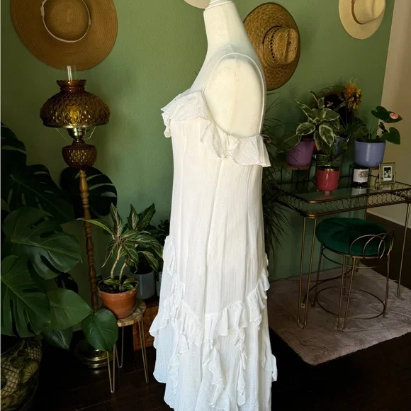 Ralph Lauren * Elegant White Ruffle Dress * SZ 6 - Picture 3 of 8